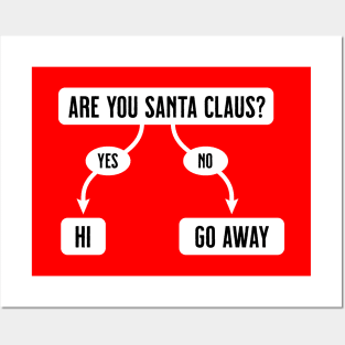 Are You Santa Claus? - Funny, Cute Flowchart Posters and Art